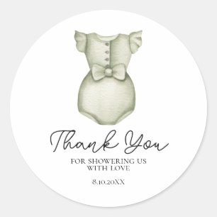 Niedlich Boho Clothes Girl-Babyduschsticker Runder Aufkleber