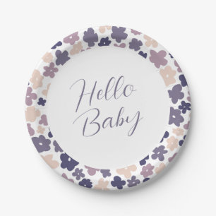 Niedlich Boho Daisy Baby Shower Pappteller