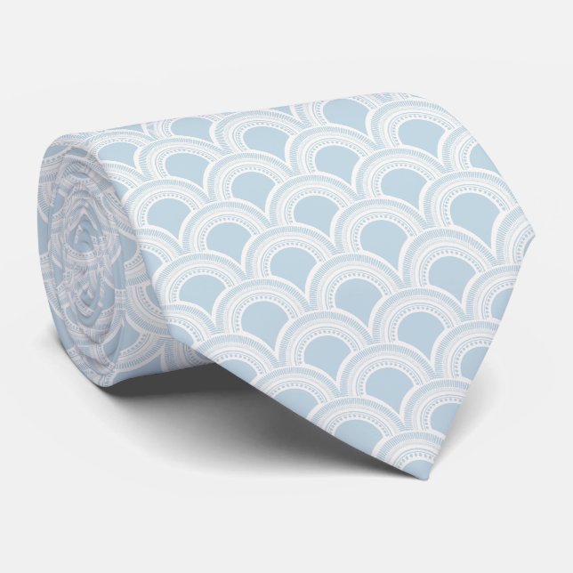 Niedlich Boho Fan Pattern Neck Tie Krawatte (Gerollt)