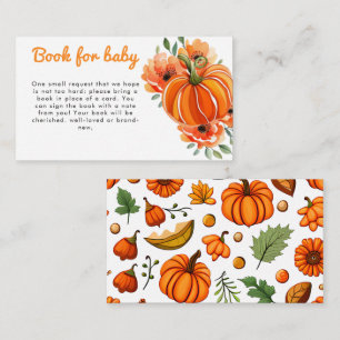 Niedlich Boho Floral Pumpkin Babydusche Buchanfrag Begleitkarte