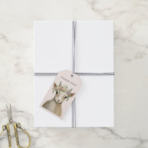 Niedlich Boho Goat Vielen Dank Geschenkanhänger