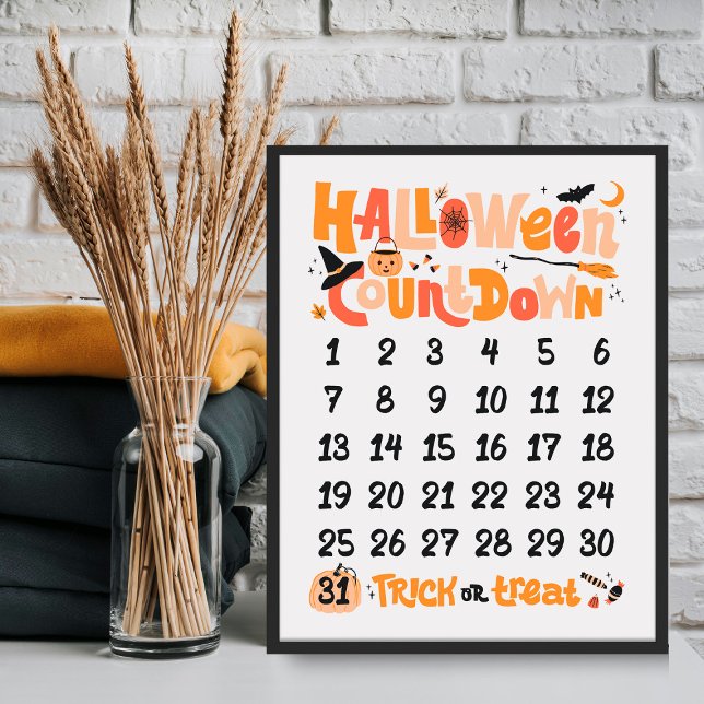Niedlich Boho Halloween Countdown Poster (Von Creator hochgeladen)