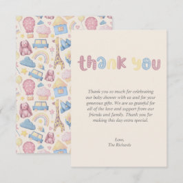 Niedlich Boho Hello Little One Baby Dusche Dankeskarte