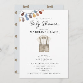 Niedlich Boho Kleidung Boy Baby Dusche Einladung