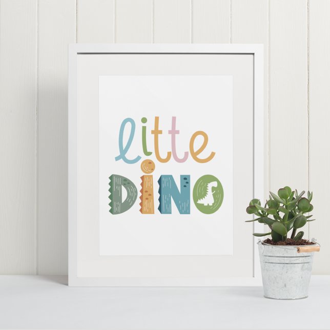 Niedlich Boho Little Dinosaurier Text Kinderzimmer Poster (Von Creator hochgeladen)