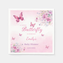 Niedlich Boho Pink Butterfly Floral Girl Babydusch