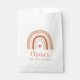 Niedlich Boho Rainbow Girls zum ersten Geburtstag Geschenktütchen