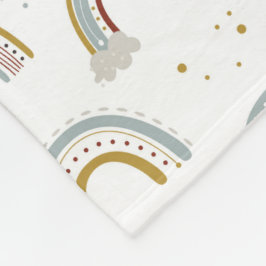 Niedlich Boho Rainbow Pattern Kids Fleece Blanket