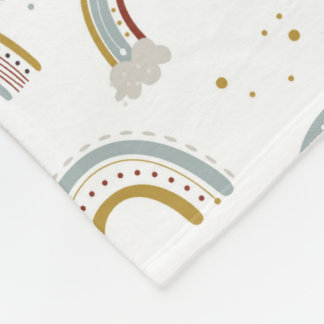 Niedlich Boho Rainbow Pattern Kids Fleece Blanket