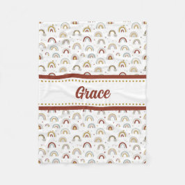 Niedlich Boho Rainbow Pattern Kids Fleece Blanket