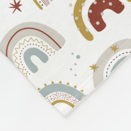 Niedlich Boho Rainbow Pattern Kids Fleece Blanket