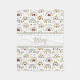 Niedlich Boho Rainbow Pattern Kids Fleece Blanket