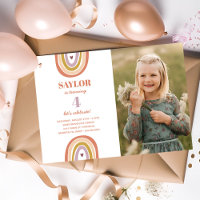 Niedlich Boho Rainbow Peach Foto Geburtstag