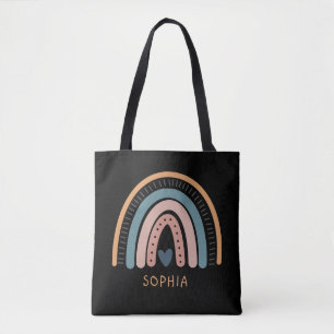 Niedlich Boho Rainbow Pink Pastell Tote Bag