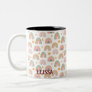 Niedlich Boho Rainbow Seamless Pattern Individuell Zweifarbige Tasse