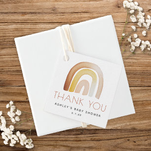 Niedlich Boho Rainbow Vielen Dank Baby Dusche Geschenkanhänger