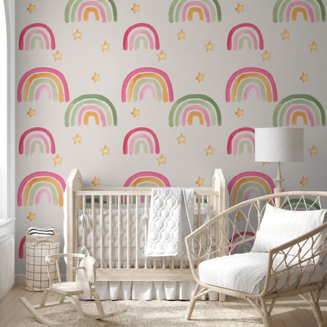 Niedlich Boho Rainbows und Stars Tapete (Kinder)
