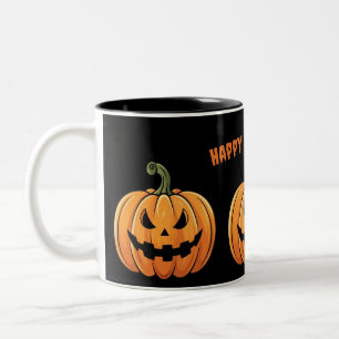 Niedlich Boho Spooky Pumpkins Black Happy Hallowee Zweifarbige Tasse
