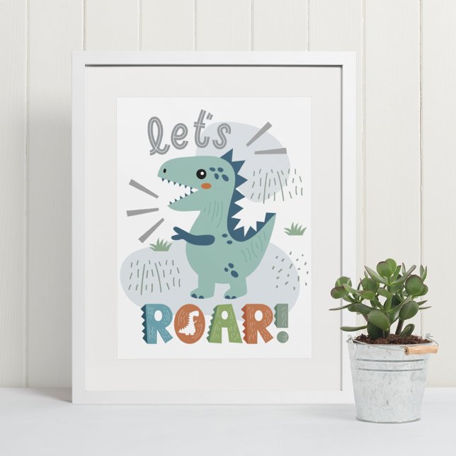 Niedlich Boho T-Rex Dinosaurier Kinder Zimmer Kind Poster (Von Creator hochgeladen)