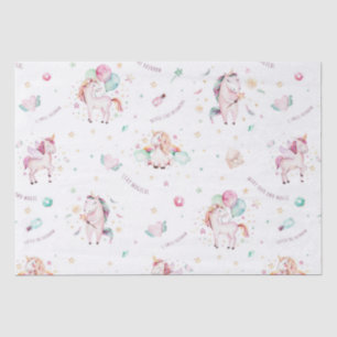 Niedlich Boho Unicorns Blumenblütendusche Seidenpapier