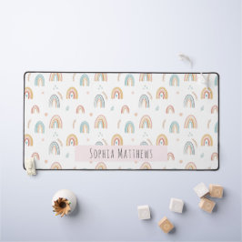 Niedlich Boho Watercolor Rainbow-Muster Schreibtischunterlage