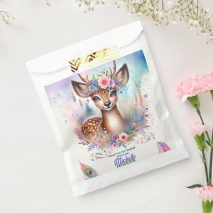 Niedlich Boho Watercolor Woodland Deen Birthday Pa Geschenktütchen