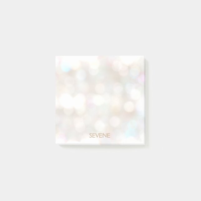 Niedlich Bokeh Personalisiert Post-it Klebezettel (Vorderseite)