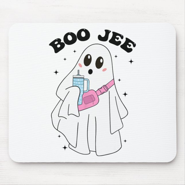 Niedlich Boo Ghost Funny Halloween Kostüm Boo Jee  Mousepad (Vorne)