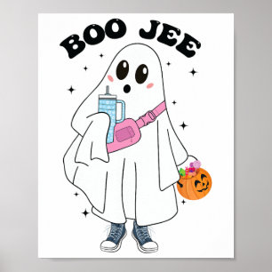 Niedlich Boo Ghost Funny Halloween Kostüm Boo Jee Poster