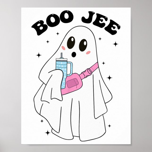 Niedlich Boo Ghost Funny Halloween Kostüm Boo Jee  Poster (Vorne)