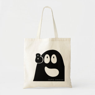 Niedlich Boo Ghost Halloween Theme Black Tragetasche