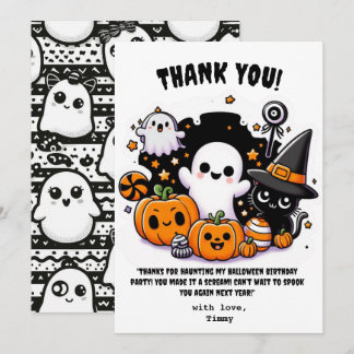 Niedlich Boo Halloween Danke, dass ihr Geburtstags Dankeskarte