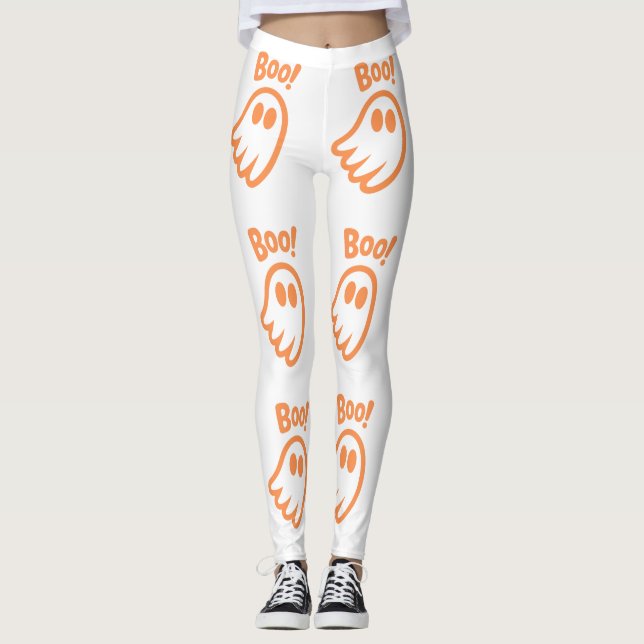 Niedlich Boo! - Halloween Design Leggings (Vorderseite)