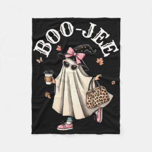 Niedlich Boo Jee Ghost Halloween Leopard Ghost-Kaf Fleecedecke