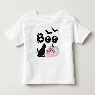 Niedlich Boo! Pink Pumpkin Halloween Kleinkind T-shirt
