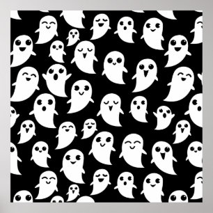 Niedlich Boo Spook Halloween Cartoon Ghost Poster