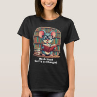 Niedlich Book Nerd Maus T - Shirt - Haftung als Ge
