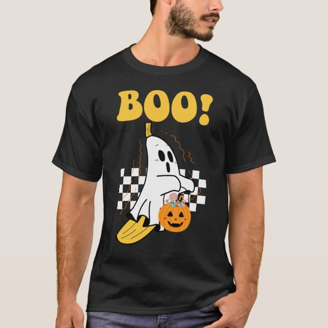 Niedlich Boonanaa Ghost Banana Pumnpkin Halloween T-Shirt (Vorderseite)