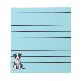 Niedlich Border Collie Puppy Notizblock