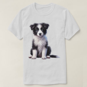 Niedlich Border Collie Puppy T-Shirt