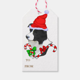 Niedlich Border Collie Weihnachten Geschenkanhänger