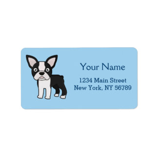Niedlich Boston Terrier Adressaufkleber