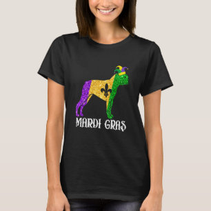 Niedlich Boston Terrier Dog Lover Mardi Gras Party T-Shirt
