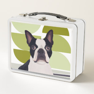 Niedlich Boston Terrier Dog Metall Brotdose