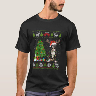 Niedlich Boston Terrier Dog Weihnachtsmannmütze Ug T-Shirt