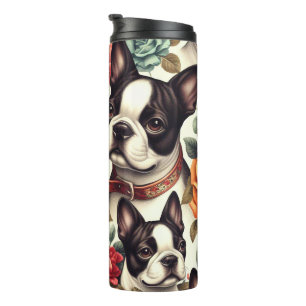 Niedlich Boston Terrier Illustration Thermosbecher