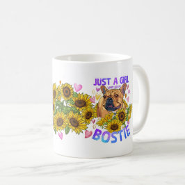 Niedlich Boston Terrier Sunflower Floral Dog Lover Kaffeetasse