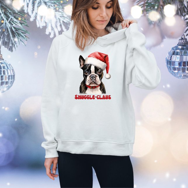 Niedlich Boston Terrier Weihnachten Hoodie (Von Creator hochgeladen)