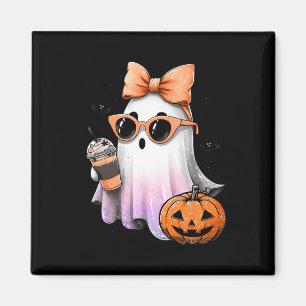 Niedlich Bougie Ghost Kaffee Pumpkin Spooky Season Magnet