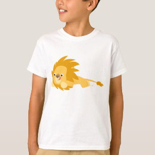 Niedlich Bouncy Cartoon Lion Children T - Shirts